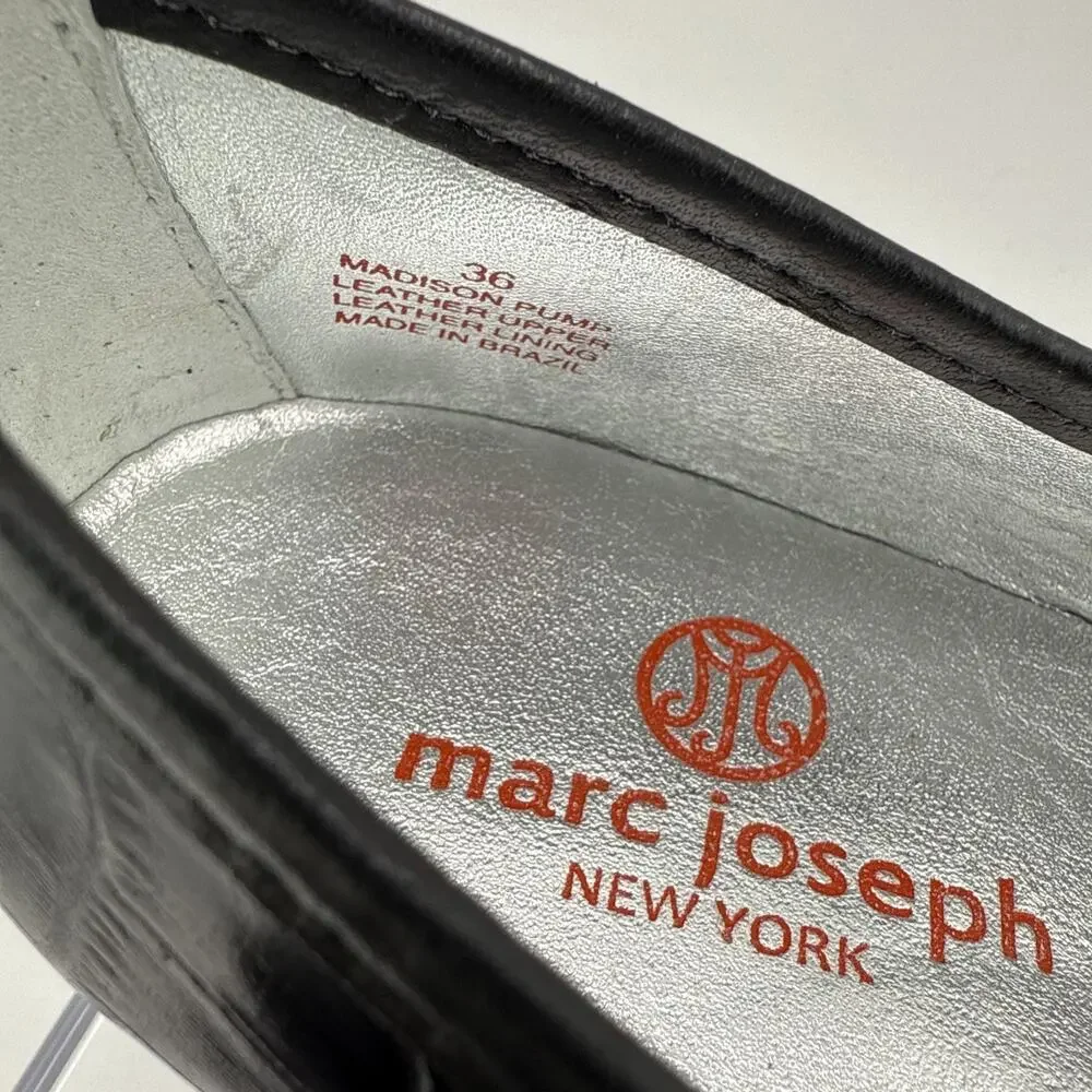 Marc Joseph‎ New York Womens Madison Croco Pumps Black EU 36 US 5.5-6 NEW